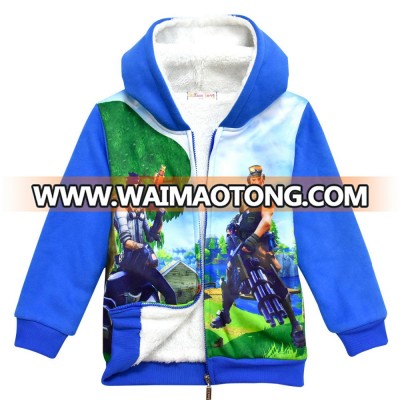 Boys Sweater Fortnite Halloween Costumes Kids Warm Coat Fortnite Cosplay Costumes Party Supplies Boys Hoodies Disfraz Jacket