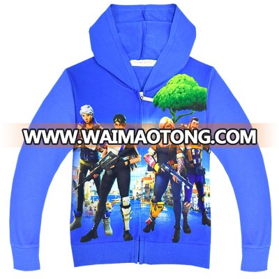 Game Fortnite Cosplay Boys T-shirt Fortnite Halloween Costumes Coat Boys Hoodies Kids Party Supplies Outerwear